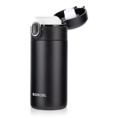 Borosil Stainless Steel Hydra Traveller 300 ML Vacuum Insulated Mug | Black | 1 Pc