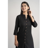 MAUKA - Black Rayon Women''s A-line Kurti ( Pack of 1 ) - None