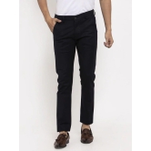 Rodamo Men Navy Blue Slim Fit Chinos Trouser