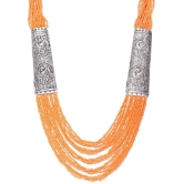 YOUBELLA Orange Alloy Necklace ( Pack of 1 ) - Orange