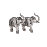 92.5% Pure Silver Elephant Pair For Gifting.