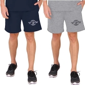 London Hills Mens Shorts Cotton Blend Shorts with Side Pockets | Shorts for Mens | Mens Cotton Shorts | shorts for men combo (Pack of 2)