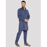 Maharaja - Blue Blended Fabric Regular Fit Mens Pathani Suit ( Pack of 1 ) - None