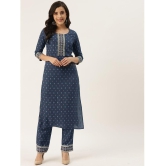 Kbz - Blue Straight Rayon Women's Stitched Salwar Suit ( Pack of 1 ) - None