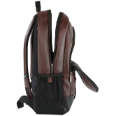 mikebags 20 Ltrs Brown Leather College Bag - Brown