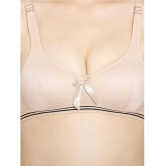 ILRASO - Beige Cotton Blend Lightly Padded Women's Plunge Bra ( Pack of 1 ) - None