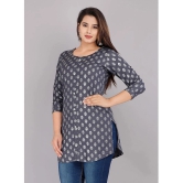 JC4U - Grey Rayon Womens Straight Kurti ( Pack of 1 ) - None