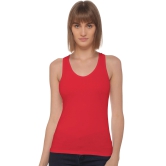 Sona 8008 Red Racer Back Sports Camisole for Gym Workout, Exercise, Yoga etc-S / Red / Cotton