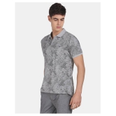 Ruggers Cotton Grey Printed Polo T Shirt - None