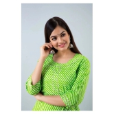 Lee Moda - Green Cotton Womens Straight Kurti ( Pack of 1 ) - S