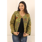 Printed women quilted  jacket-XL