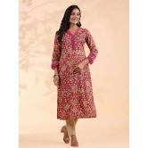 Vbuyz Cotton Printed Straight Womens Kurti - Pink ( Pack of 1 ) - None