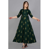 SIPET - Green Rayon Womens Flared Kurti ( Pack of 1 ) - None