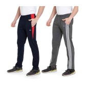 Zeffit Solid Men Navy, Grey Track Pants (Pack Of 2 ) - 2XL