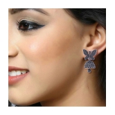 VIVASTRI Silver Jhumki Earrings ( Pack of 4 ) - Silver