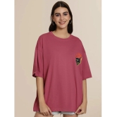 Fabflee Pink Cotton Loose Fit Womens T-Shirt ( Pack of 1 ) - None