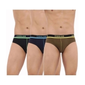 Pack of 3 Dollar Bigboss Assorted Solid Cotton Blend Men Brief - L