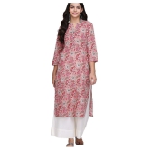 KSUT Pink Cotton Straight Kurti - Single - S