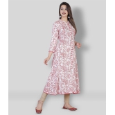 HIGHLIGHT FASHION EXPORT - Pink Rayon Women''s Front Slit Kurti ( Pack of 1 ) - XXL