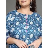 Tissu Cotton Printed Kurti With Palazzo Womens Stitched Salwar Suit - Blue ( Pack of 1 ) - None