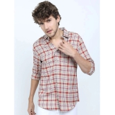 Ketch Cotton Blend Regular Fit Checks Full Sleeves Mens Casual Shirt - Beige ( Pack of 1 ) - None