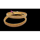 1 gm  Gold Plated Diamond Bangles Set of 2