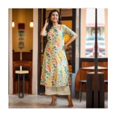 AMIRA'S INDIAN ETHNICWEAR Cotton Printed A-line Women's Kurti - Beige ( Pack of 1 ) - None