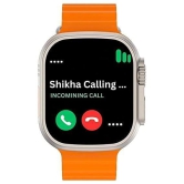 Melbon  T800 Ultra Biggest Display Smart Watch with Bt Calling Wireless Charge Fitness | Health Tracking, Sports Tracking, Camera & Music Control Smartwatch (Orange)