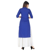 SIPET Blue Rayon Straight Kurti - L