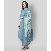 Janasya - Blue Cotton Women's Stitched Salwar Suit ( Pack of 1 ) - None