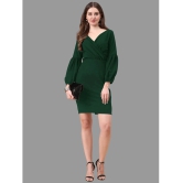 Apnisha Polyester Solid Above Knee Womens Bodycon Dress - Green ( Pack of 1 ) - None