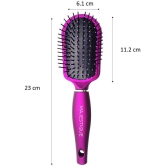 Majestique Purple Detangler Brush Ultrasoft Tipped Nylon, Glides Through Tangles