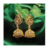 VIVASTRI Golden Jhumki Earrings ( Pack of 1 ) - Golden