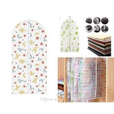 CONNECTWIDE® Printed Design Clear Plastic Suit Cover Garment Clothes Travel Protector Bag Zippered