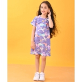 SUMMER UNICORN PLANET CASUAL DRESS - PURPLE-9-10 YEARS / 1N / Purple