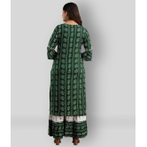 Lee Moda - Olive Straight Rayon Women's Stitched Salwar Suit ( Pack of 1 ) - M