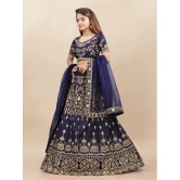 A TO Z CART Blue Silk Girls Lehenga Choli Set ( Pack of 1 ) - None