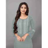 Kapadia - Grey Rayon Womens Straight Kurti ( Pack of 1 ) - None