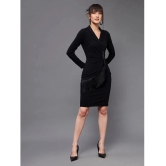 Miss Chase Polyester Solid Above Knee Womens Bodycon Dress - Black ( Pack of 1 ) - None