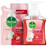 Dettol Strawberry Foaming Hand Wash Pump Plus Refill 250 Ml Plus 200 Ml