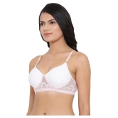 Clovia Lace T-Shirt Bra - White - 32B