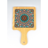 WOOD AND PRINT HAND PLATTERS-SET OF 2 ( turkish delight and sultans touch )