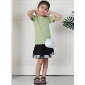 MINI & MING Girls Solid Round Neck Cotton T-Shirt