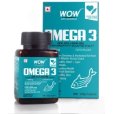 WOW Life Science Omega-3 1500mg Capsules with Fish oil - EPA 270 + DHA 180 Enriched - 60 Capsule