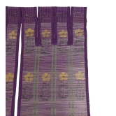 Three Panel Bamboo Curtain - Purple-10 ft length / Purple