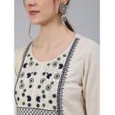 Antaran - Off White Cotton Womens Straight Kurti ( Pack of 1 ) - None