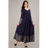 SIPET - Blue Rayon Women''s Anarkali Kurti ( Pack of 1 ) - None