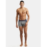 Jockey US21 Men Super Combed Cotton Elastane Stretch Solid Trunk - Mid Grey Melange - None