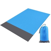 KATHIYAWADI  Beach Blanket 83x79in, Sand Free Waterproof Beach Mat, Outdoor Picnic Blanket Quick Drying for Camping, Hiking, Travel, Festival, Sports (Blue)