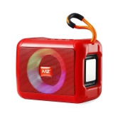 MZ M408SP 5 W Bluetooth Speaker Bluetooth V 5.0 with SD card Slot Playback Time 6 hrs Red - Red